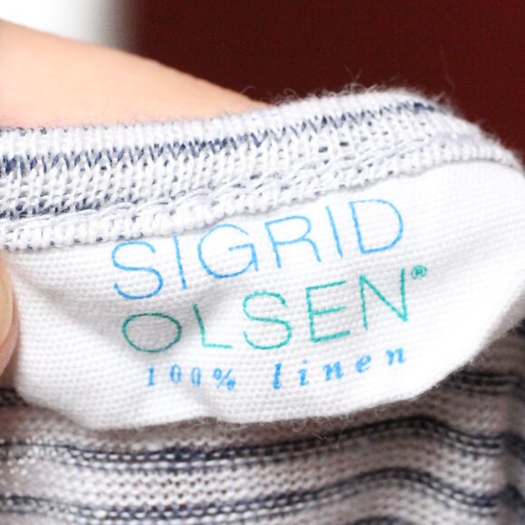 Sigrid Olsen Striped Linen Shirt - Picture 6 of 8